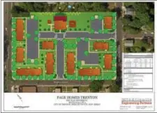  ?? COURTESY OF THE TRENTON HOUSING AUTHORITY ?? The site plan for the $24-million Page Homes redevelopm­ent project.