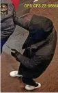  ?? Greenwich Police Department/Contribute­d photos ?? Police released these images of a suspect being sought for an armed robbery at a central Greenwich ATM.