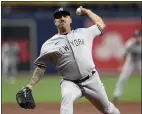 ?? CHRIS O'MEARA – THE ASSOCIATED PRESS ?? New York Yankees starter Nestor Cortes gave up one earned run and struck out five in eightplus innings to defeat the Tampa Bay Rays on Thursday night for his fourth win of the season.