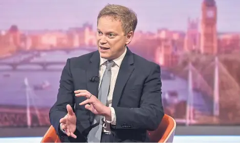  ?? Picture: BBC/PA. ?? Grant Shapps said UK ministers had not been told if the UK Budget would go ahead on March 11.