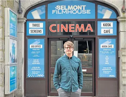  ?? Photograph by Darrell Benns ?? VENUE: Colin Farquhar, manager of Belmont Filmhouse, has quizzed local film fans.
