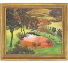  ??  ?? The Red Pond, by Sir Cedric Morris (1889-1992). An oil on canvas dated 1932. Estimate £15,000-25,000