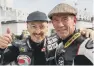 ?? PHOTO: MICHAEL REED ?? Motorcycli­st Troy Corser (right)