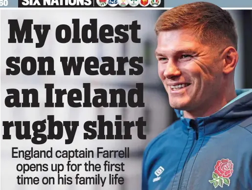  ?? PA ?? Grin it to win it: Owen Farrell shows his softer side as England prepare for Steve Borthwick’s first Six Nations campaign