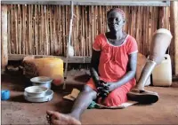  ?? PICTURE: REUTERS ?? Nyayath Uluak, a displaced South Sudanese woman, sits in a shelter for civilians in Juba.