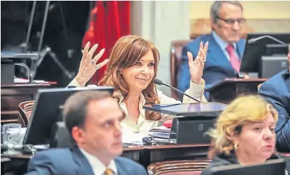  ?? Unidad ciudadana ?? Cristina Kirchner cuestionó el papel del Consejo de la Magistratu­ra