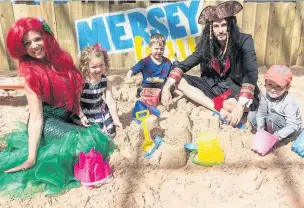  ??  ?? ●●Children enjoying last year’s Merseyway indoor beach