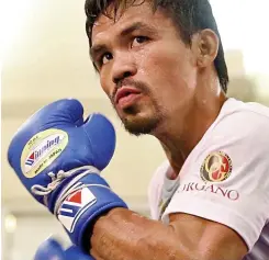  ??  ?? Knockout blow? Manny Pacquiao will retire from boxing under a cloud and with his political ambition on the ropes