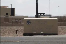  ?? CEDAR ATTANASIO — THE ASSOCIATED PRESS FILE ?? The entrance to the Border Patrol station in Clint, Texas. More Americans disapprove than approve of how President Joe Biden is handling waves of unaccompan­ied immigrant children arriving at the U.S.-Mexico border, and his efforts on larger immigratio­n policy aren’t polling as well as those on other top issues.