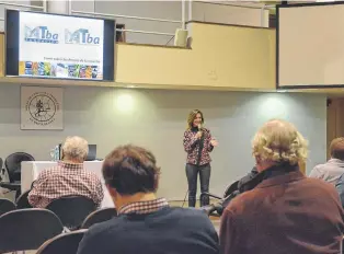  ?? SEBASTIÁN CORTÉS - LA NUEVA. ?? Mariana Pellegrini, una de las presencias relevantes en la jornada sobre Trigo/Cebada.