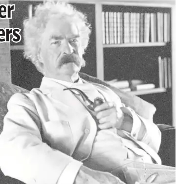  ??  ?? Mark Twain. — Photo courtesy of Library of Congress