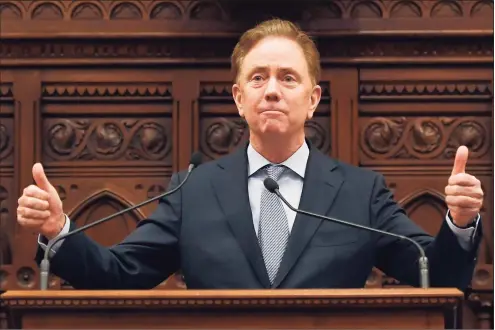  ?? Jessica Hill / Associated Press ?? Gov. Ned Lamont in the state House chamber in 2020.