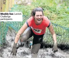  ??  ?? Muddy fun Lanrick Challenge participan­ts