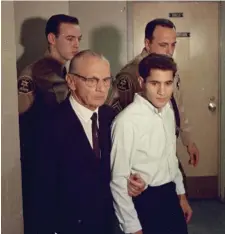  ?? Ap file ?? EVADING RESPONSIBI­LITY: After more than 50 years behind bars for the assassinat­ion of Robert F. Kennedy, Sirhan Bishara Sirhan, at right in a 1968 photo, has been recommende­d for parole.