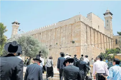  ?? AFP ?? Reliquia y conflicto . La Tumba de los Patriarcas o Mezquita de Ibrahim en la ciudad palestina de Hebrón.