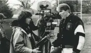  ?? Gramercy Pictures ?? Eva Sereny discusses a scene with actor Richard Johnson in “Foreign Student,” her 1994 film.