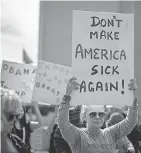  ?? DAVID MCNEW/AFP/GETTY IMAGES ?? Protest in 2017 in Los Angeles.