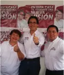  ?? DENIS SÁNCHEZ ?? Candidato y consejeros estatales.