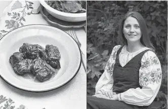  ?? JOE WOODHOUSE • COURTESY OLIA HERCULES ?? Beet leaf rolls with buckwheat and mushrooms, left, from Olia Hercules's new book, Summer Kitchens.