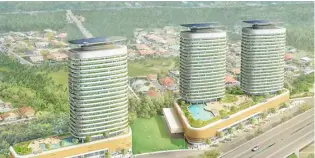  ??  ?? MIRAMONTI Green Residences is a mixed-use high rise developmen­t set against the backdrop of Mt. Makiling in Sto. Tomas, Batangas.