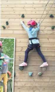  ??  ?? Year Two children at St Teresa’s Infant School, Birkdale enjoying their time at their residentia­l trip to ‘Rock and River’ in Mawdesley