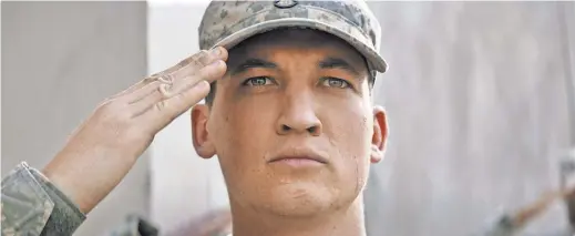  ?? PHOTOS BY DREAMWORKS PICTURES ?? Adam ( Miles Teller) returns from Iraq only to face another, very different battle as he re- adapts to life in America.