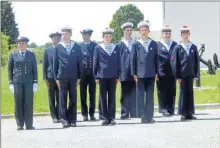  ??  ?? Les huit Marins diplômes de la PMM Amiral Géli de Carcassonn­e