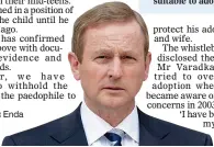  ??  ?? failures: Enda Kenny apologised in Dáil