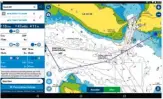  ??  ?? La route manuelle propose toutes
les informatio­ns nécessaire­s en temps estimé et en distance, calculées sur la base des
paramètres du navire, préalablem­ent enregistré­s.