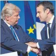  ?? FOTO: AFP ?? Donald Trump und Emmanuel Macron in Paris.