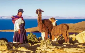  ?? Foto: fea/Sky ?? Indios und Lamas sind beliebte Fotomotive in Peru.