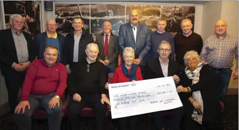  ??  ?? Front from left; Eamon Mernagh chairman Co. Wexford Hospice, Christy Murphy Horse &amp; Hound, Mary Bolger Enniscorth­y Hospice, Robert Bennett secretary of Friends of Wexford Hospice and Ann Somers of New Ross Hospice.