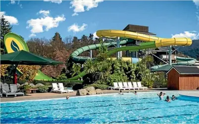  ??  ?? An artist’s impression of a new 131⁄2-metre water slide planned for Hanmer Springs.