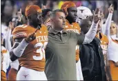  ?? CHUCK BURTON – THE ASSOCIATED PRESS ?? Texas has lost five straight games, the school’s longest losing streak in 65years, under coach Steve Sarkisian, the former USC coach. But his boss stands with him.