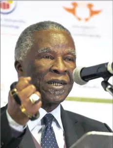  ?? PHOTO: MASI LOSI ?? Former President Thabo Mbeki said in 1996: “The dismal shame of poverty and human degradatio­n of my continent is a blight that we share.”