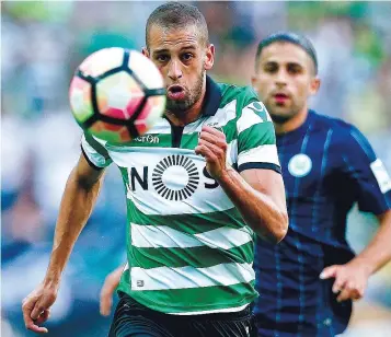  ??  ?? Slimani deve despedir-se de Alvalade em dia de clássico perante o FC Porto