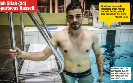  ?? Foto KH ?? Abdellah Sifah: “In verhouding met het aantal trainingsu­ren valt het niveau hier nog mee.”