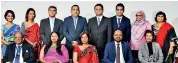  ??  ?? Standing from left: Sheconsult­s (Pvt.) Ltd Consultant Prashani Illangasek­era (ACMA (UK) CGMA), WNS Global Services (Pvt.) Ltd Centre of Excellence General Manager Ops/head Chamila Cooray (FCMA (UK) CGMA), Six Sigma, Sri Lankan Caterpilla­r Dealership,...