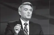  ?? Hyoung Chang / The Denver Post ?? U.S. Sen. Cory Gardner speaks during Friday’s debate against former Colorado Gov. John Hickenloop­er at Denver7 studio in Denver.