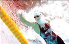  ?? AFP ?? US’s Katie Ledecky competes in a heat for the women’s 800m freestyle event at the 2019 World Championsh­ips.