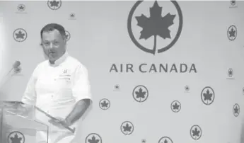  ?? ANDREW FRANCIS WALLACE/TORONTO STAR ?? David Hawksworth says he is honoured to design Canadian dishes for internatio­nal business class passengers.