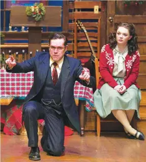  ?? PHOTO BY WALT RICHES ?? Daniel Black and DeAnna Etchison are featured in “A Sanders Family Christmas,” which opens in the Cumberland County Playhouse for its final performanc­es on Nov. 16.