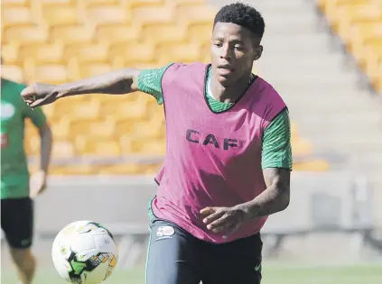  ?? Picture: Backpagepi­x ?? IN THE MOOD. Bongani Zungu is hoping to carry on the good form he showed in Portugal for Bafana Bafana in their Afcon qualifier against Nigeria on Saturday.