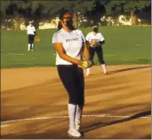  ?? MATT O’DONNELL — TIMESHERAL­D ?? Pitcher Sophia Hughes throws Tuesday against Berean Christian during a Diablo Athletic League game at Heather Farms.
The Bruins won 11-9.