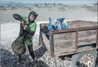  ?? MARTIN BERNETTI / AGENCE FRANCE-PRESSE ?? A fisherman puts saltwater clams known as ‘machas’ into a trailer at a beach in La Serena, about 400 kilometers north of Santiago, Chile.