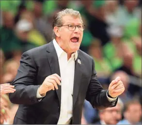  ?? Mike Ehrmann / Getty Images ?? UConn coach Geno Auriemma.