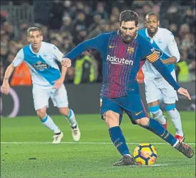  ??  ?? Messi, gafado Falló un penalti e hizo tres palos, pero aportó mucho al juego