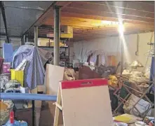  ?? Photo credit ?? A look at a basement before Call Sheilah! owner Sheilah Sable worked with a client to clear it out. Area organizers said they regularly encounter similarly cluttered homes.