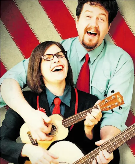  ?? Photos: Supplied ?? Marissa Kochanski and Mike Siek comprise The Skips. The Edmonton folk-pop duo brings its quirky show to the 34th annual Internatio­nal Children’s Festival in St. Albert, which will run May 26-30.