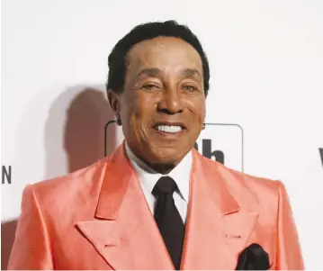  ?? ( Michael Tran/ AFP via Getty Images/ TNS) ?? SMOKEY ROBINSON attends the 28th Annual Elton John AIDS Foundation Academy Awards Viewing Party in February in West Hollywood, CA.